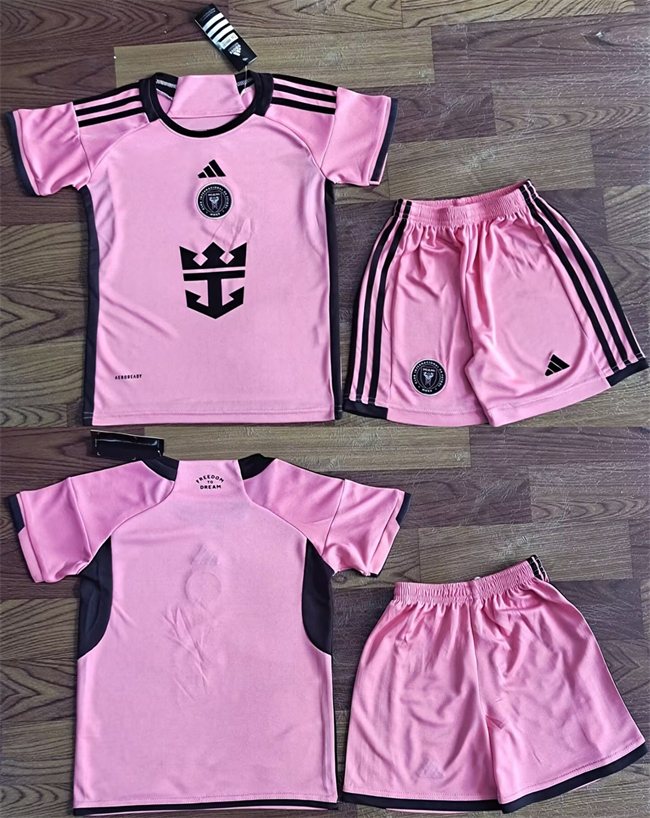 Youth Pink Inter Miami CF Custom Soccer Jersey Suit